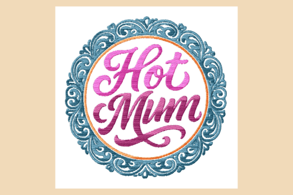 Download Hot Mum Lettering Vintage Border - Lettering Collection